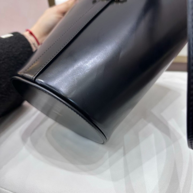 Celine DansParis系列黑金水桶包肩背包14*22.5  98新配件塵袋-7