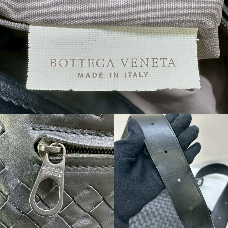 BV 編織小羊皮翻蓋式郵差包-4