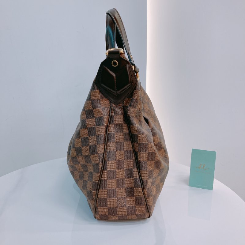 MS0607 Louis Vuitton 路易威登 棕棋盤 手提包 單肩包 金扣 Evora MM Canvas Daimer Brown x GHW-3