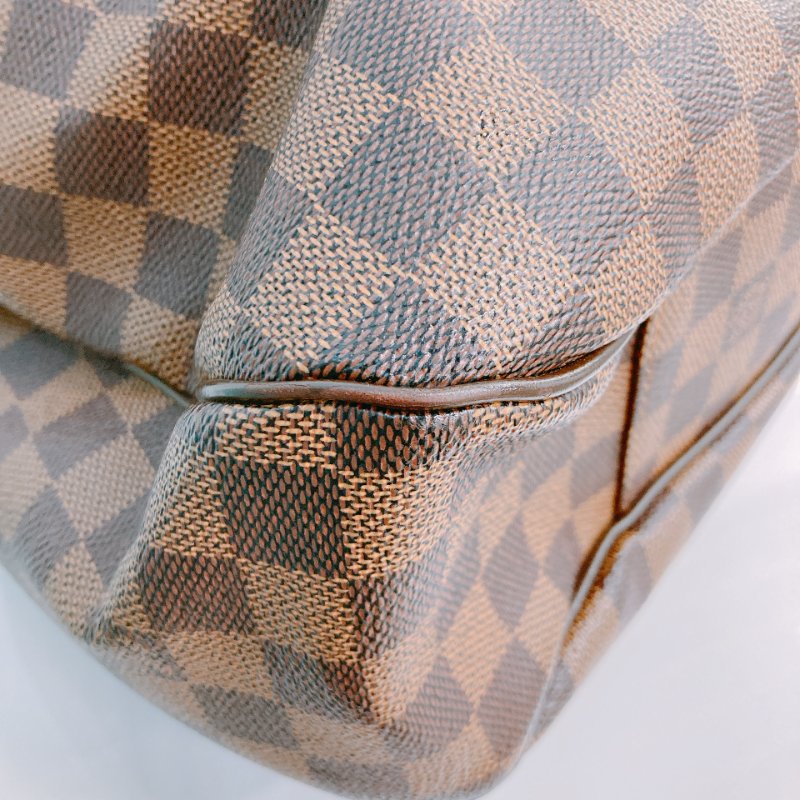 MS0607 Louis Vuitton 路易威登 棕棋盤 手提包 單肩包 金扣 Evora MM Canvas Daimer Brown x GHW-5