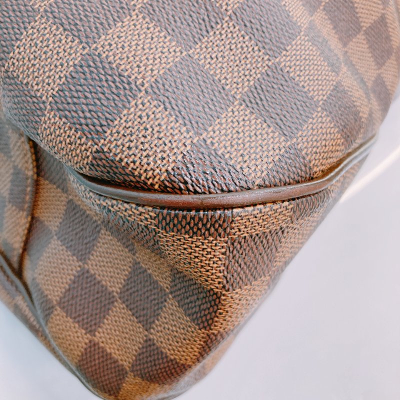 MS0607 Louis Vuitton 路易威登 棕棋盤 手提包 單肩包 金扣 Evora MM Canvas Daimer Brown x GHW-6