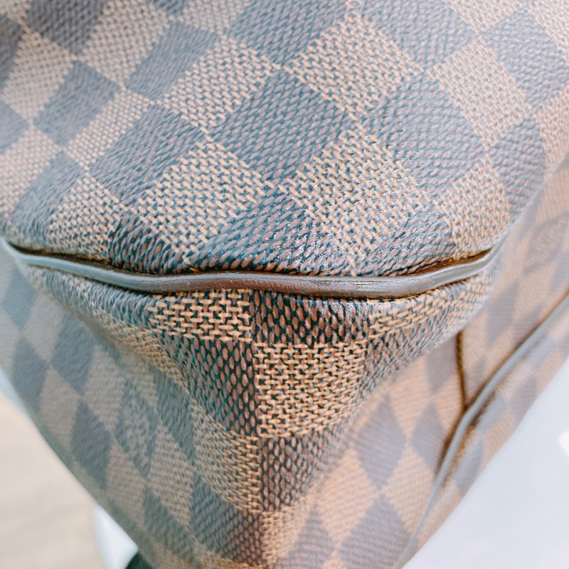 MS0607 Louis Vuitton 路易威登 棕棋盤 手提包 單肩包 金扣 Evora MM Canvas Daimer Brown x GHW-7