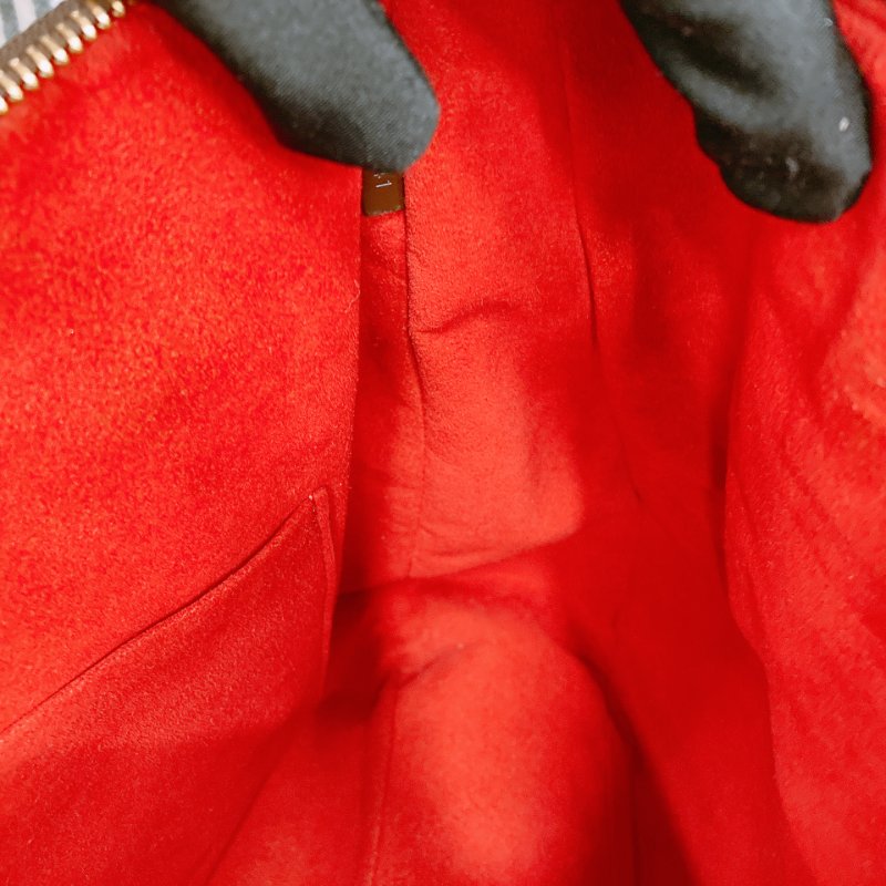 MS0607 Louis Vuitton 路易威登 棕棋盤 手提包 單肩包 金扣 Evora MM Canvas Daimer Brown x GHW-23