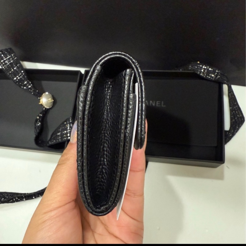 chanel 香奈兒 零錢包 黑金款 金球限定包裝-8