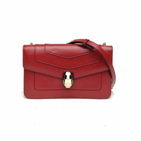 BVLGARI SerpentiForever蛇頭包woc紅色牛皮