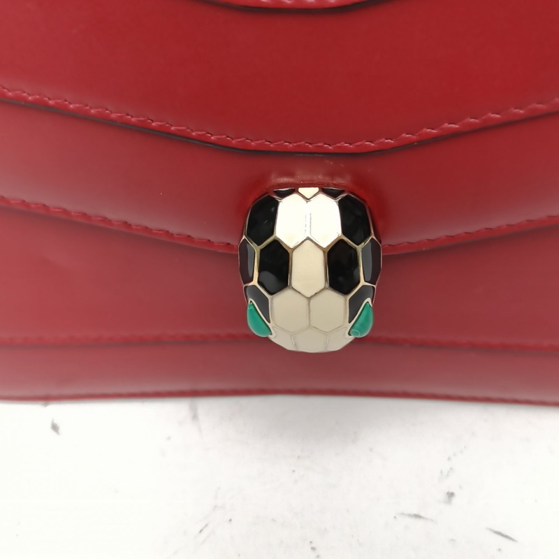 BVLGARI SerpentiForever蛇頭包woc紅色牛皮-4