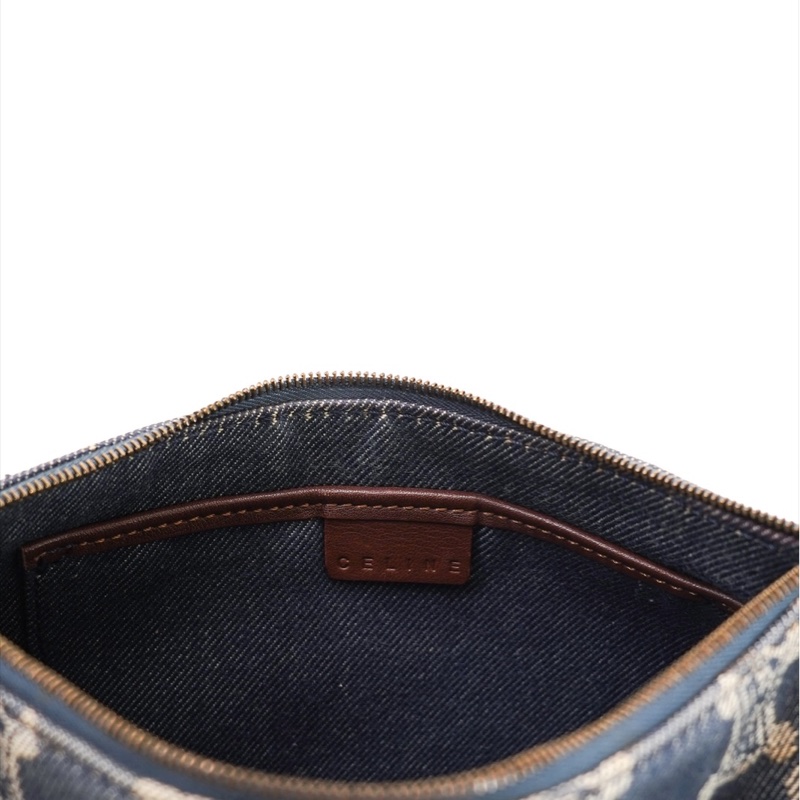 中古Celine單寧凱旋門腋下包-13