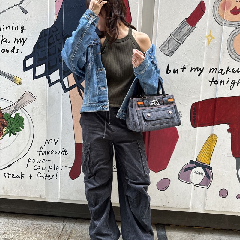 迪奥 老花 牛仔布 denim 飛行員系列 托特包 y2k 日本女明星同款 包包 手袋 dior flight tote bag shoulder bag-1