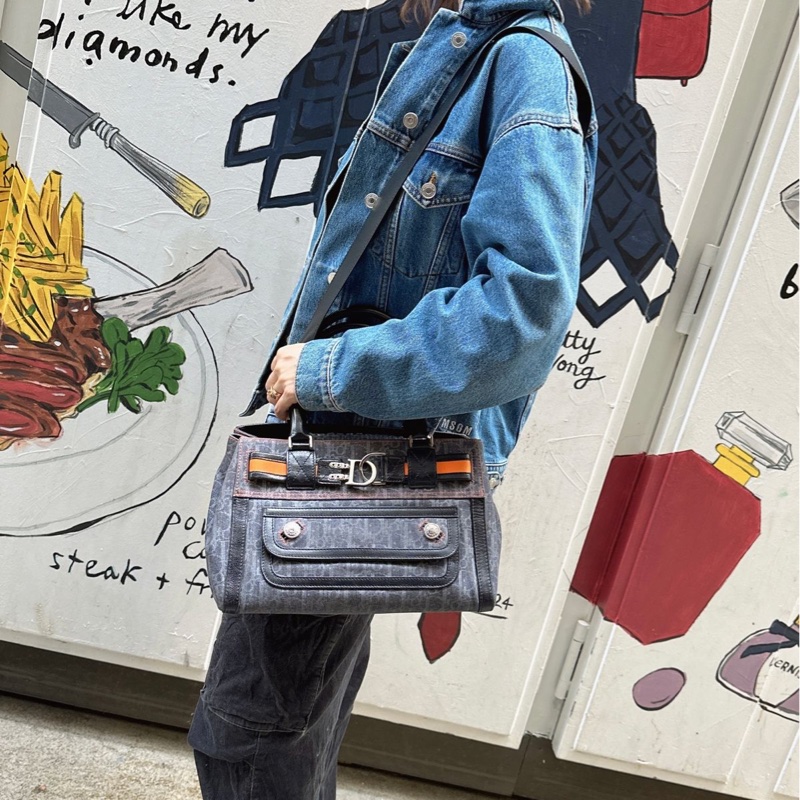 迪奥 老花 牛仔布 denim 飛行員系列 托特包 y2k 日本女明星同款 包包 手袋 dior flight tote bag shoulder bag-2