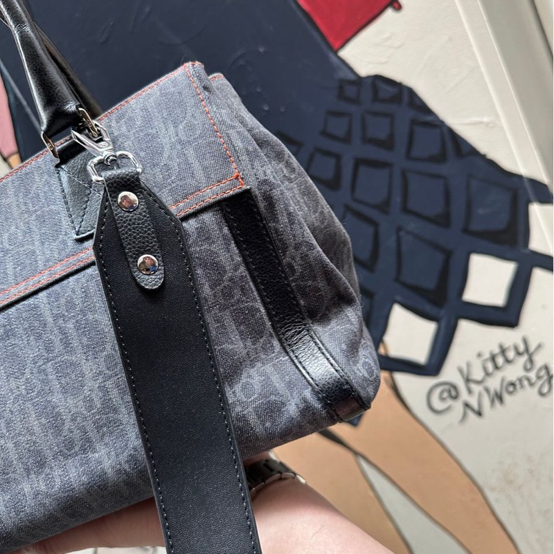 迪奥 老花 牛仔布 denim 飛行員系列 托特包 y2k 日本女明星同款 包包 手袋 dior flight tote bag shoulder bag-13