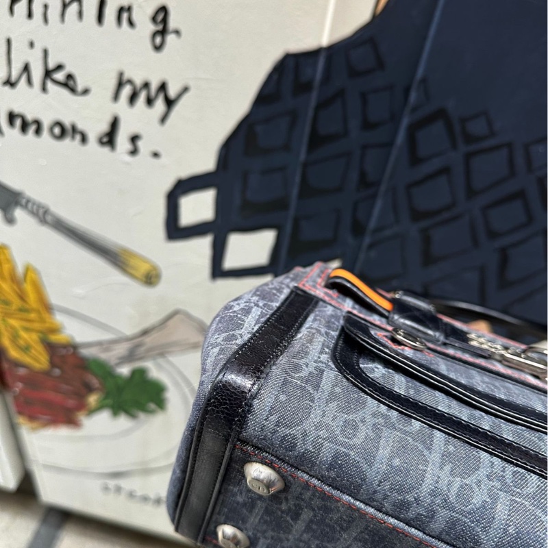 迪奥 老花 牛仔布 denim 飛行員系列 托特包 y2k 日本女明星同款 包包 手袋 dior flight tote bag shoulder bag-19