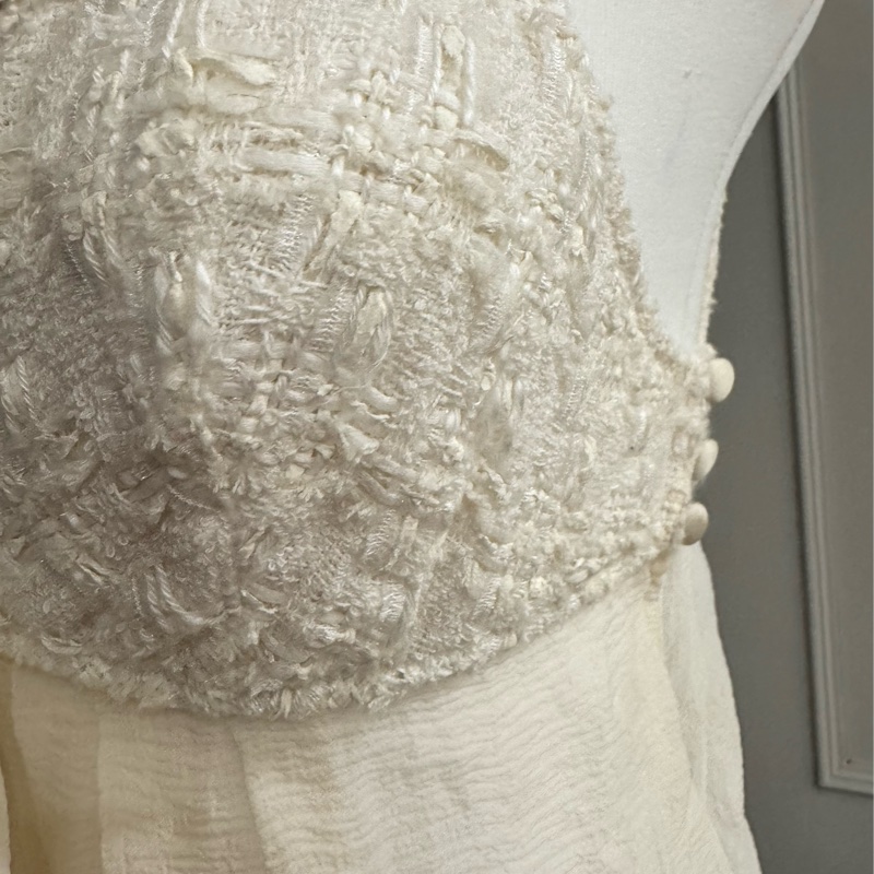 《新歡舊愛》正品CHANEL香奈兒米白色背心34/XS~S-1