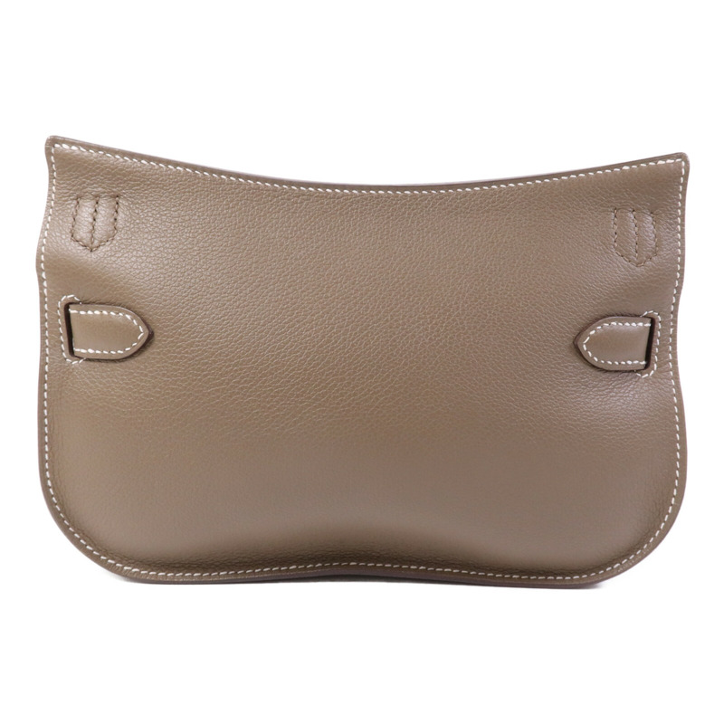 HERMES Evercolor皮革Jypsiere Mini金扣肩背袋Etoupe-1