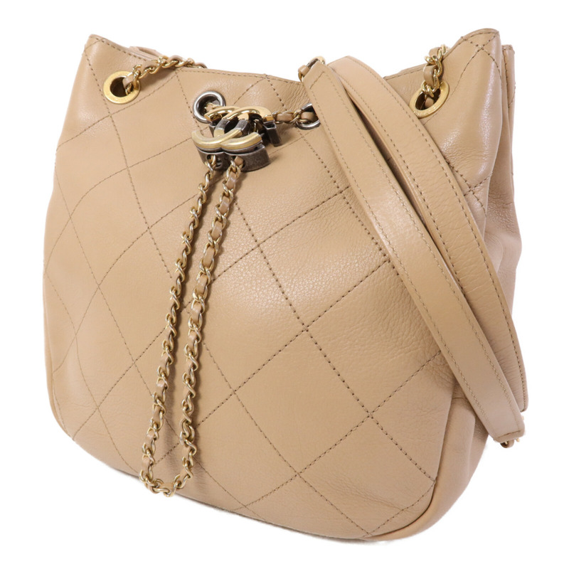 CHANEL 牛皮皮革Egyptian Amulet金扣鏈帶肩背袋-2