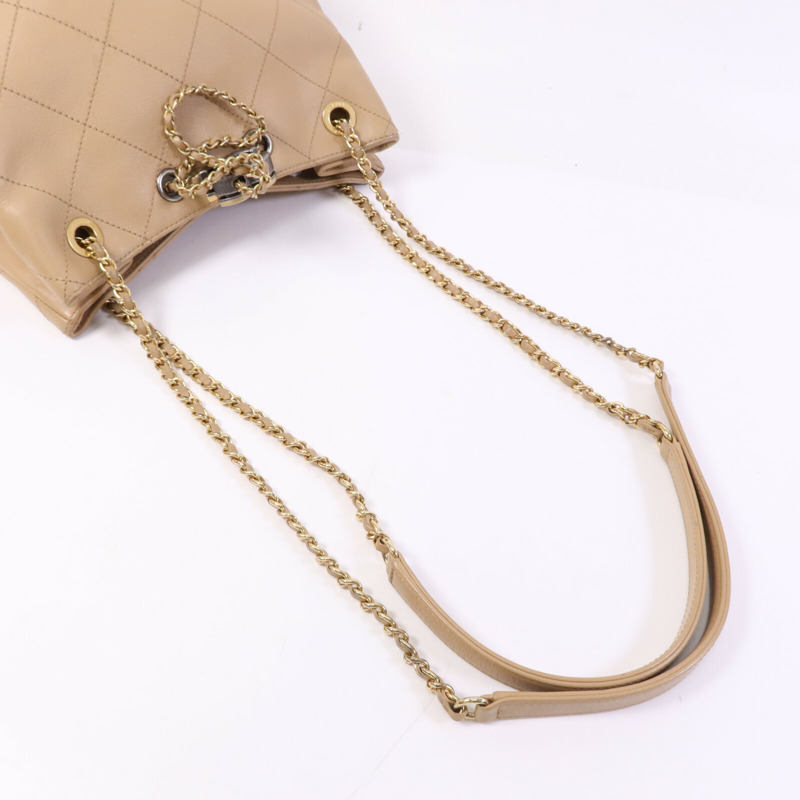 CHANEL 牛皮皮革Egyptian Amulet金扣鏈帶肩背袋-8