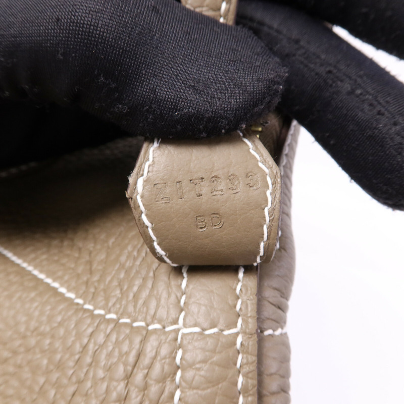 HERMES Clemence皮革Bolide 31金扣手挽肩背兩用袋Etoupe-7