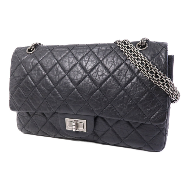 CHANEL 牛皮皮革2.55 Large銀扣鏈帶肩背袋-2