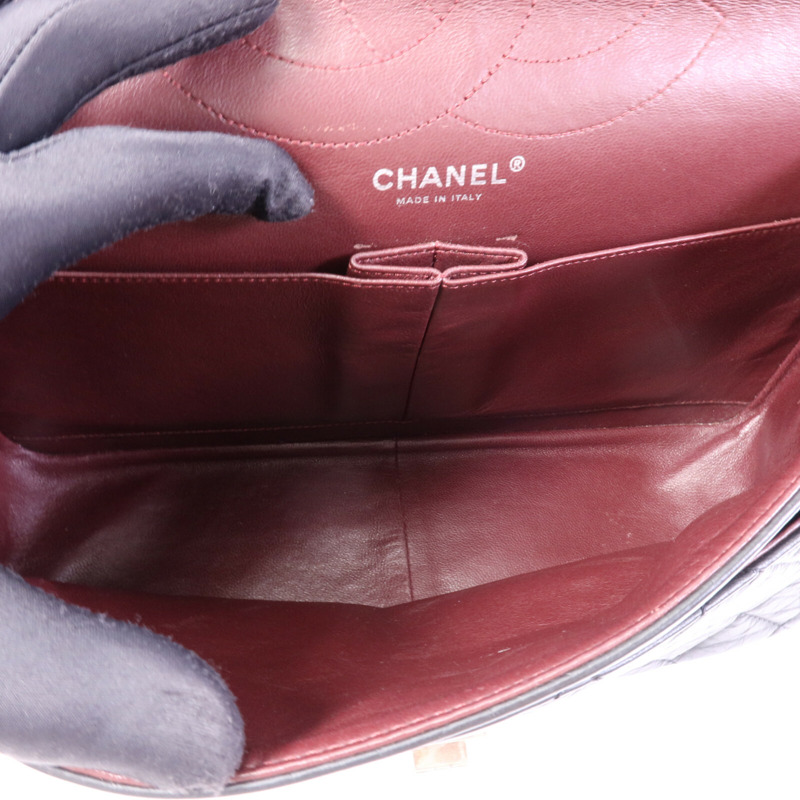 CHANEL 牛皮皮革2.55 Large銀扣鏈帶肩背袋-4