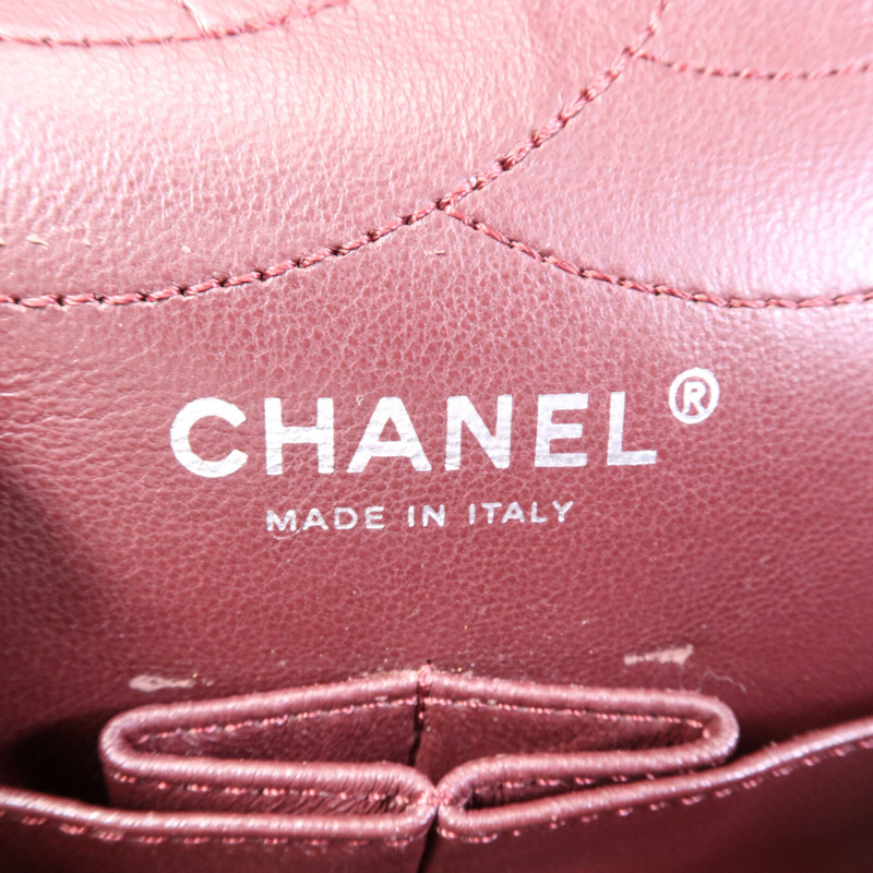 CHANEL 牛皮皮革2.55 Large銀扣鏈帶肩背袋-5