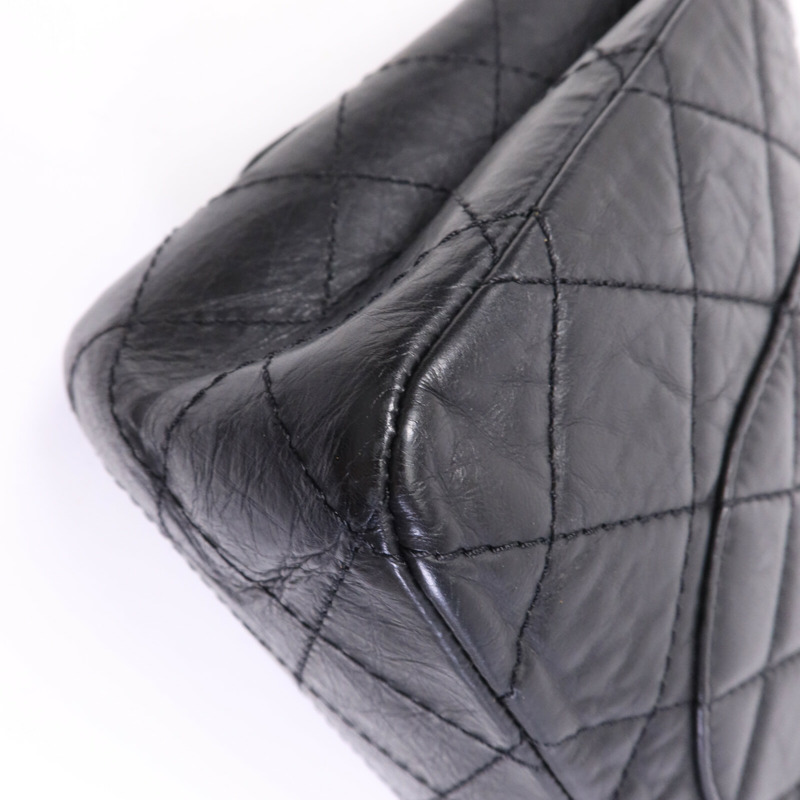 CHANEL 牛皮皮革2.55 Large銀扣鏈帶肩背袋-13