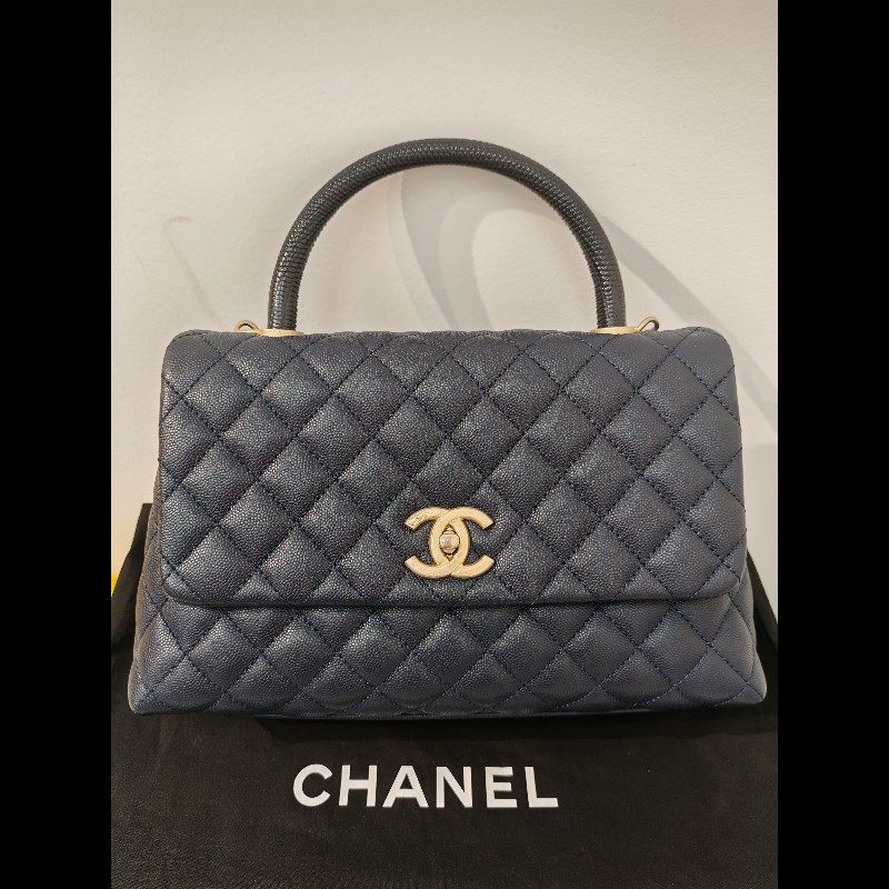 Chanel Coco Handle medium
絕版蜥蜴皮手柄-1