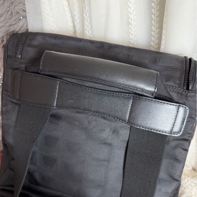 香奈兒黑色冰格多用途包 可後背/斜背/肩背 後背包 斜挎包 長帶可調  經典 實用性高 包 通勤包 包包 雙肩包 斜挎包 女生 男生 黑色 冰格包-16