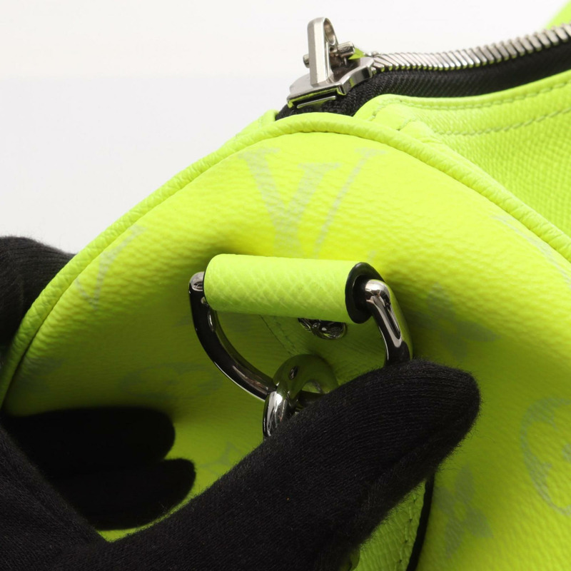 路易威登 Keepall Bandoulière 50 波士頓包手袋 皮革塗層帆布 Taigarama 男士綠色 M30941-7