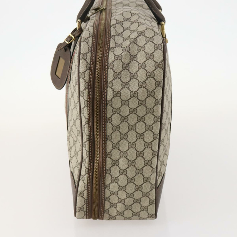 【日本直送】GUCCI GG Supreme Web Sherry Line 手提包 PVC 米色 金色 正品 173669-2
