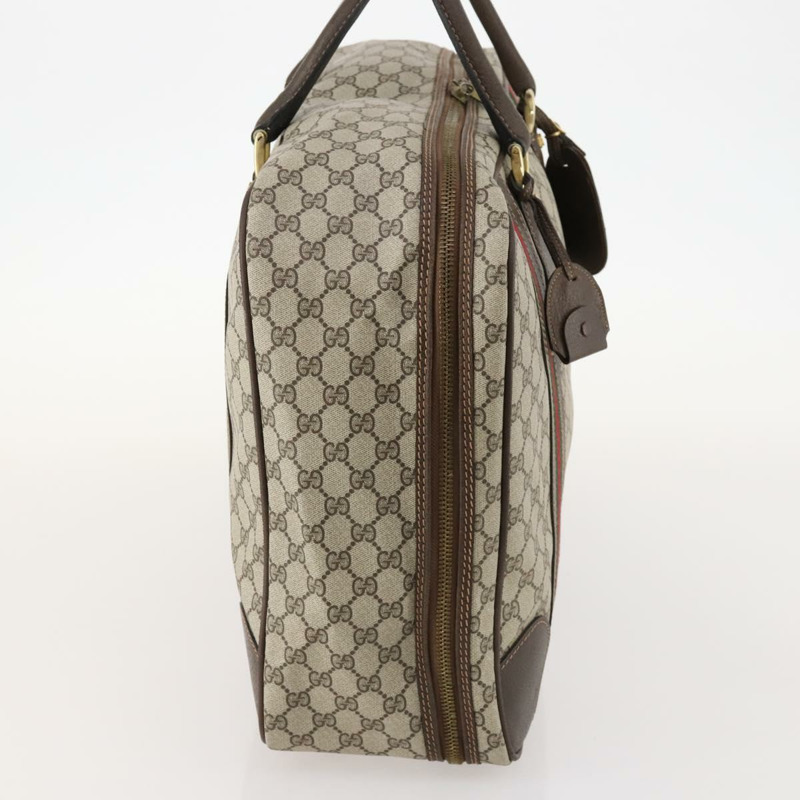 【日本直送】GUCCI GG Supreme Web Sherry Line 手提包 PVC 米色 金色 正品 173669-3
