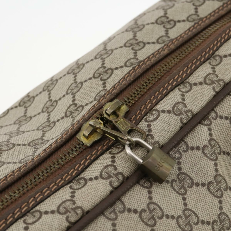 【日本直送】GUCCI GG Supreme Web Sherry Line 手提包 PVC 米色 金色 正品 173669-9