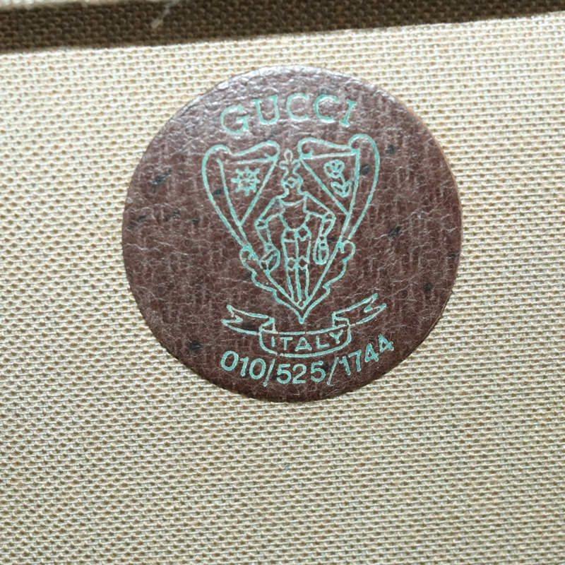 【日本直送】GUCCI GG Supreme Web Sherry Line 手提包 PVC 米色 金色 正品 173669-11