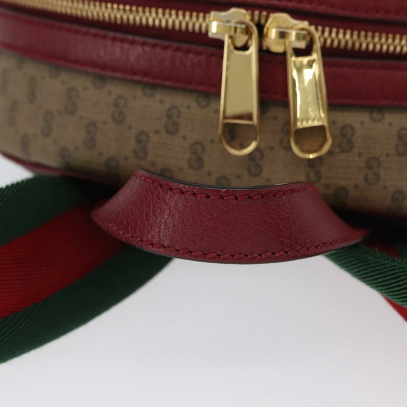 【日本直送】GUCCI Micro GG Supreme哆啦A夢雙肩包 PVC 米色 金色 647816 正品 LNZ825SAM-6