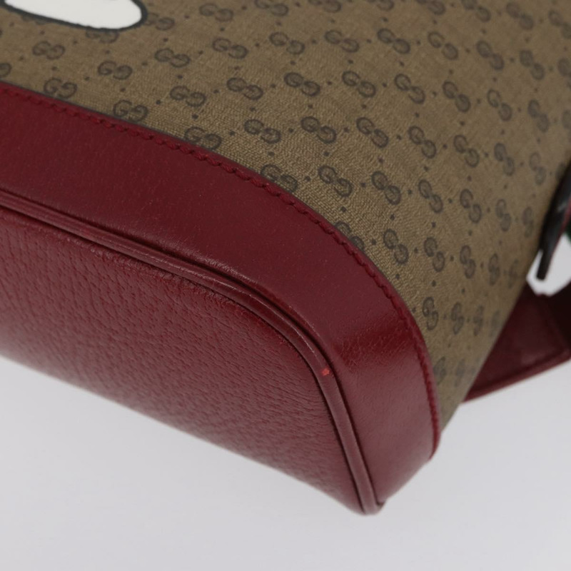 【日本直送】GUCCI Micro GG Supreme哆啦A夢雙肩包 PVC 米色 金色 647816 正品 LNZ825SAM-16