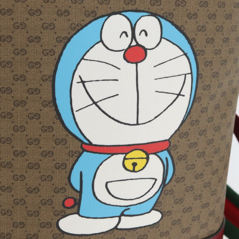 【日本直送】GUCCI Micro GG Supreme哆啦A夢雙肩包 PVC 米色 金色 647816 正品 LNZ825SAM-21