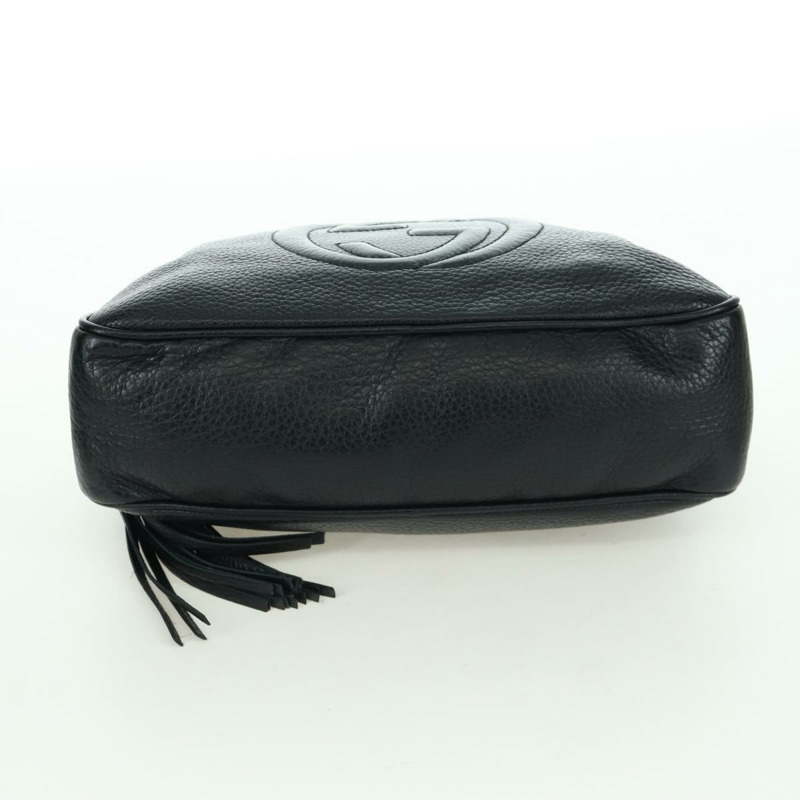 【日本直送】GUCCI 鏈條 Soho 單肩包 皮革 黑色 金色 308983 正品 ARZ680SAV-4