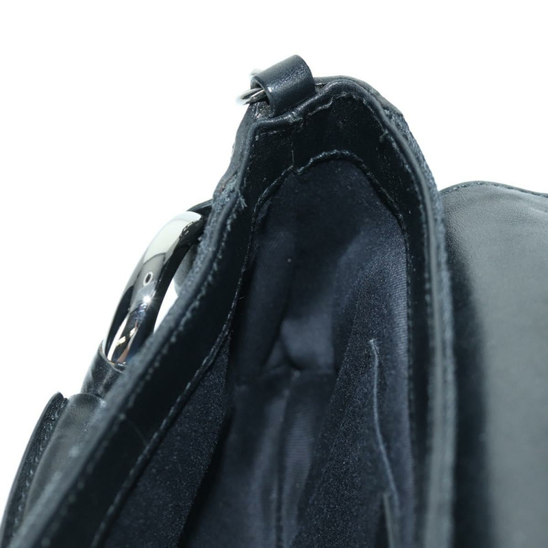 【日本直送】GUCCI 馬銜扣鏈條 GG 帆布單肩包 黑色 銀色 119186 正品 ARZ578SAV-20