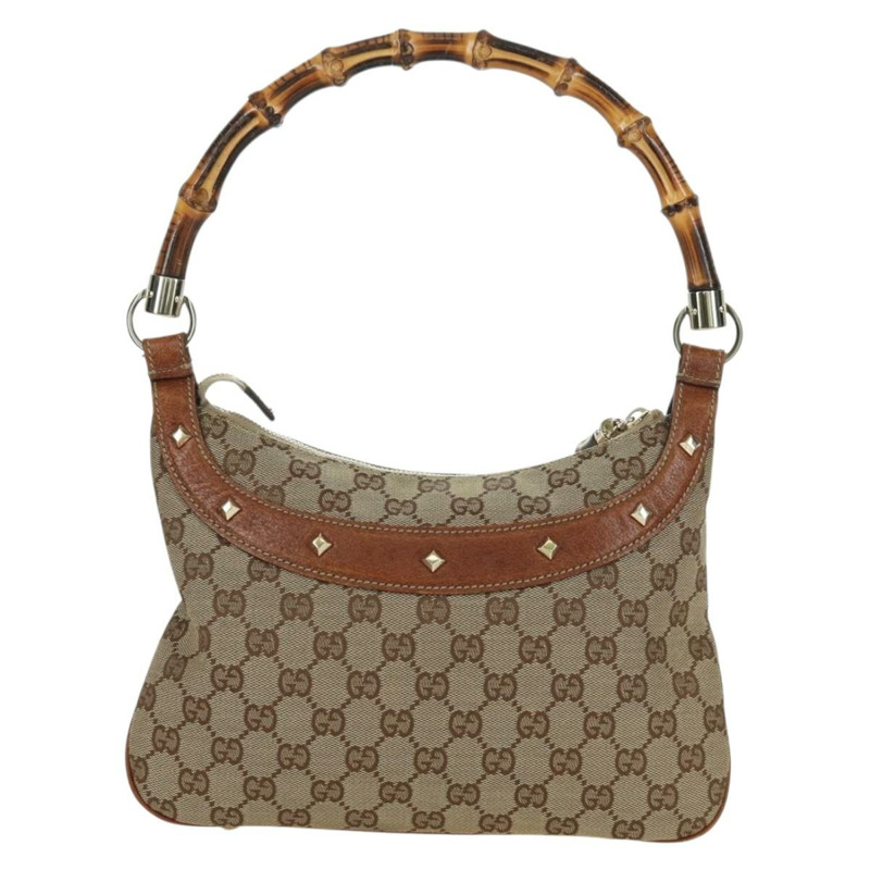【日本直送】GUCCI GG帆布竹節手提包 米色金色 137378 正品 BSZ605A-1