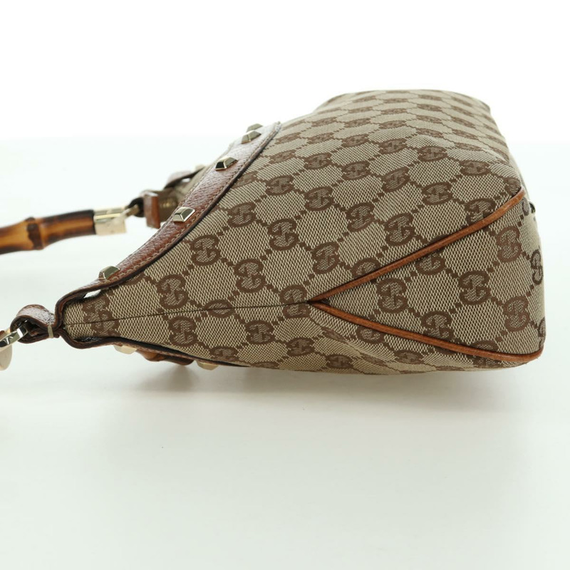 【日本直送】GUCCI GG帆布竹節手提包 米色金色 137378 正品 BSZ605A-2