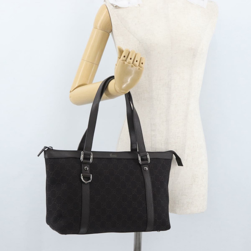 【日本直送】GUCCI GG帆布Abbey托特包 奧特萊斯 深棕色 銀色 268640 正品 am11060V-24