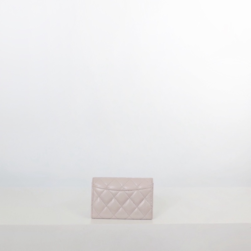 Chanel cf 芋泥紫卡包 荔枝牛/晶片款-6