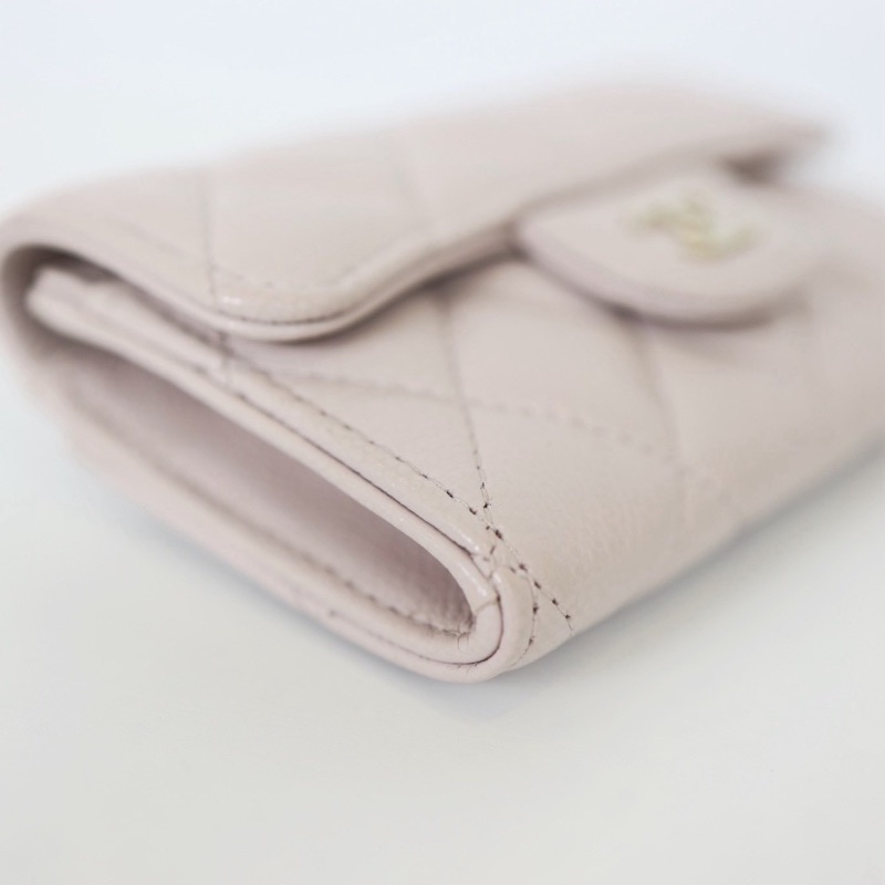 Chanel cf 芋泥紫卡包 荔枝牛/晶片款-8