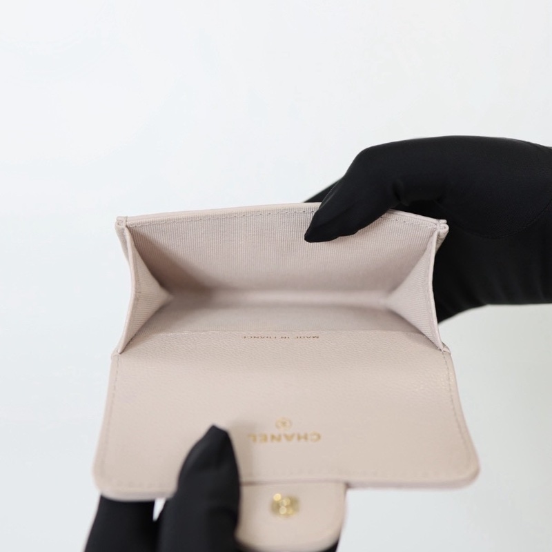 Chanel cf 芋泥紫卡包 荔枝牛/晶片款-9