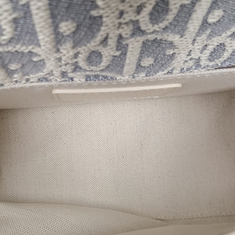 DIOR 藍色帆布金扣25新款Montaigne斜挎包-5