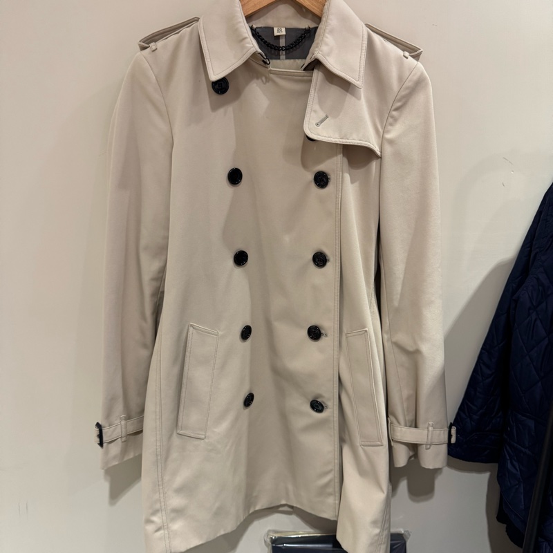 Burberry 巴寶莉 米白卡其色風衣外套/US8號/99新美品-2