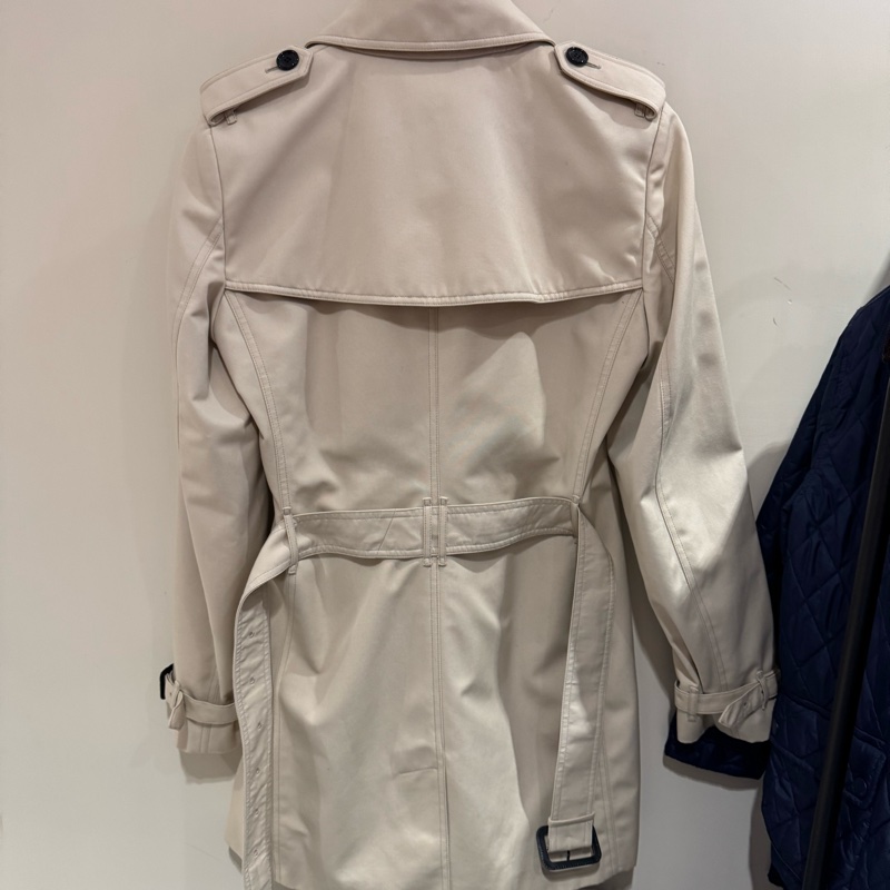 Burberry 巴寶莉 米白卡其色風衣外套/US8號/99新美品-4