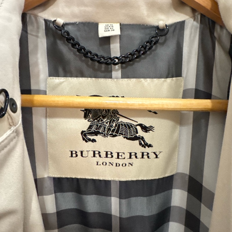 Burberry 巴寶莉 米白卡其色風衣外套/US8號/99新美品-7