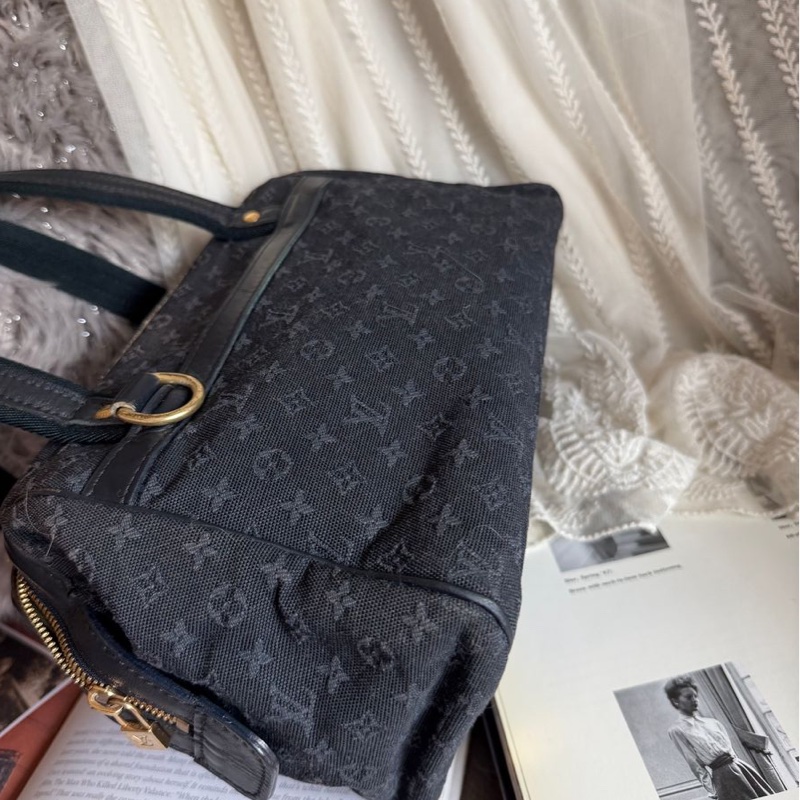 路易威登 牛仔丹寜 包 腋下包   經典 實用性高 包包 托特包 Vintage louis vuitton navy denim Monogram Mini Lin Josephine PM-16