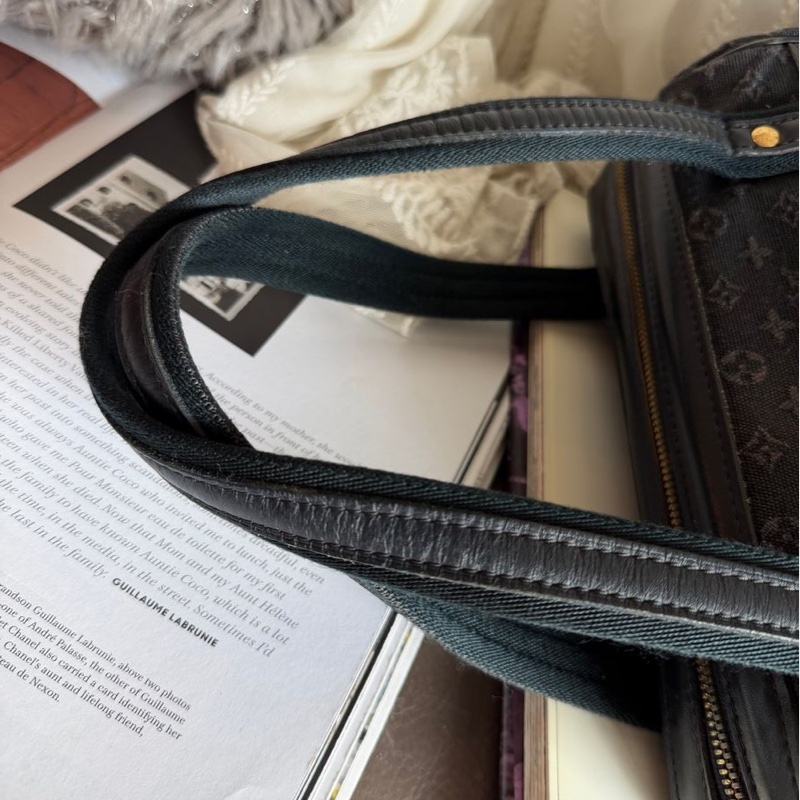 路易威登 牛仔丹寜 包 腋下包   經典 實用性高 包包 托特包 Vintage louis vuitton navy denim Monogram Mini Lin Josephine PM-22