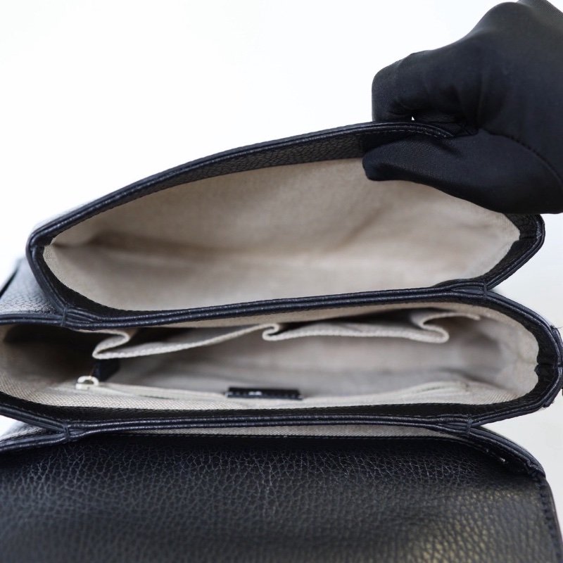 二手Gucci 風琴包 經典黑-11