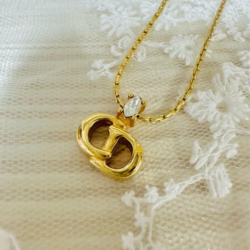 Christian Dior 水鑽經典CD項鍊 Vintage✨-1